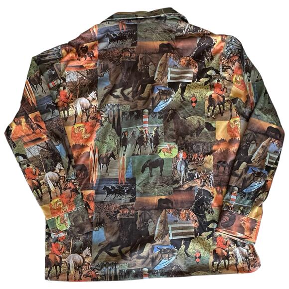 Mens Button Down Size Large Vintage Kentucky Derby Horse Racing - Picture 6 of 7